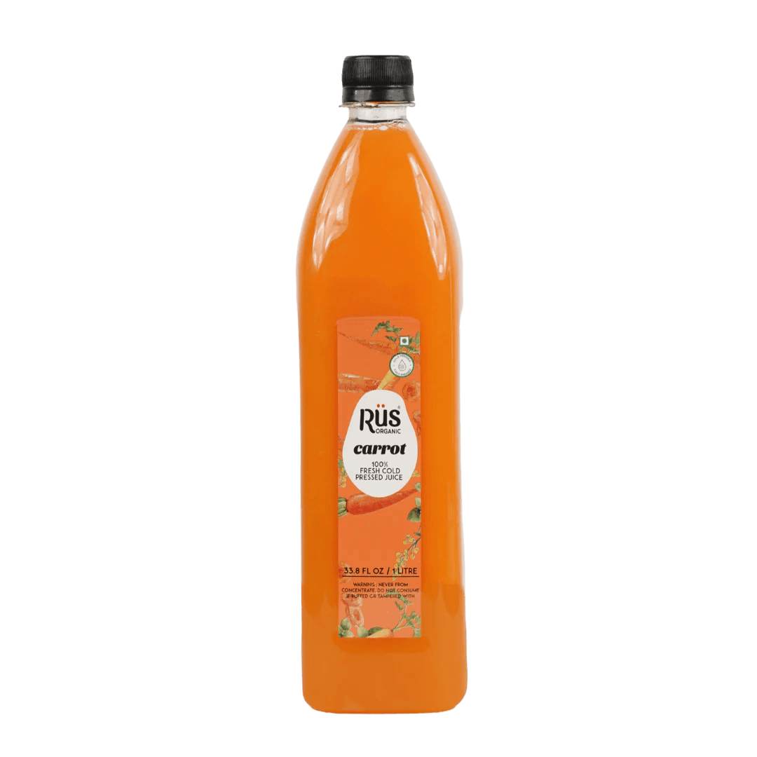 fresh cold pressed carrot juice 1 litre